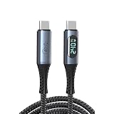 USB Type C ケーブル PD急速充電 240W Thunderbolt 4 対応 出力スクリーン表示 Type-C to Type-Cケーブル 48V/5A超急速充電 8K@60Hz映像出力/USB サンダーボルト 4ケーブル 高耐久ナイロン (3.2USB)