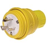 Woodhead 26W49 Watertite Wet Location Locking Blade Plug, 3 Wires, 2 Poles, NEMA L7-20 Configuration