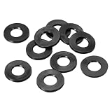 PATIKIL M8 ゴム製平ワッシャー 10個パック 8mm 内径 18mm 外径 1.5mm 厚 シーリングスペーサー ガスケットリング 蛇口パイプ 給水ホース ファスナーボルト用 黒