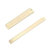 定規 目盛り 銅 ステンレス直尺 測定工具　文房具・オフィス用品 2本セット