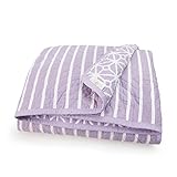 CoCaLo Mix & Match Trellis/Candy Stripe Coverlet, Violet