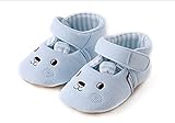 baby-mine（ベイビーマイン） 0才～1才用 ベビーシューズ お出かけでも お家でも 足元あったかシューズ うさぎさん (11ｃｍ, ブルー)