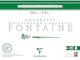 クレールフォンテーヌ 水彩紙 【フォンテーヌ】 荒目 31×41(20枚入) ブロック 画用紙 超厚口 300g Clairefontaine cf975508