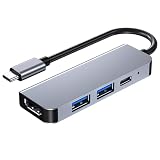 【スモールラボ】Type-C USBハブ USB Type C HDMI アダプター 4K/30Hz対応 hdmi/USB 3.0×1/USB2.0×1/Type-C 100W PD急速充電 ポート 4in1 変換アダプター タイプ C Macbook Pro/Mac Air/ChromeBook/Surface laptop/Androidスマートフォン対応 (4ポート)