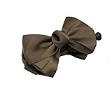 バナナクリップ レディース おしゃれ ヘアアクセサリー 髪飾り 髪留め ヘアピン カラフルなバレッタ ビジュー パーティー 結婚式 (ブラウン)