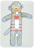3dRose LLC lsp_23300_1 Sock Monkey Kids Toy Cuddly Cute Heart Illustration Blue Child, Single Toggle