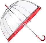 [フルトン] MOONBAT(ムーンバット) Bierdcage バードケージ 傘 長傘 透明傘 レディース ギフト プレゼント 21-152-52951-00-33-65 レッド/ワンポイントロゴ 親骨の長さ：約65㎝