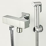 AZOS 壁付 清潔 便利 ハンディおしり洗浄器 ウォシュレット水栓 壁付バスルーム・トイレ用蛇口 シャワーヘッド クロームメッキ表面処理 単一冷蛇口 FXQ014