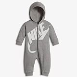 NIKE(ナイキ)男の子用グレーNIKEビッグロゴフード付きロンパース (9-12months（身長約75-80cm）) [並行輸入品]