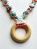 Teething Necklace for Moms; Promote Baby's Sensory Stimulation and Provide Teething Relief with Natu