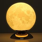 tooarts Moon 3d印刷現代彫刻ランプ子供寝室ナイトライトホーム装飾