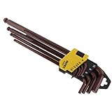 Baoblaze 六角レンチセット　9本　ロング　アレンキー　ボールエンド　L型レンチ