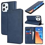 Xiaomi Redmi 12 5G ケース シャオミ redmi 12 5g 手帳型 Redmi 12 5G XIG03 au カバー redmi 12 5g 手帳ケース redmi 12 5g xig03 case zouzt 合成皮革 財布型 カード収納 ベルトなし 内蔵マグネット 横置きスタンド機能 二つ折り 手作り 大人っぽい 落ち着くデザイン 5色 深い青