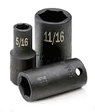 SK Hand Tool 8986 6 Point 3/8-Inch Drive Semi-Deep Impact Socket 16mm [並行輸入品]