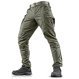 M-Tac Conquistador フレックスタクティカルパンツ ミリタリー メンズ カーゴパンツ ポケット付き, アーミーオリーブ。, 28W x 32L