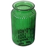 [オマヒット] ガラス製 フラワーベース 花瓶 (大, 緑)
