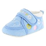 Disney DS0197 ミッキーマウス ベビー キッズ ファーストシューズ ベルクロストラップ 着脱らくらく ブルー 12.5 BU-BLUE