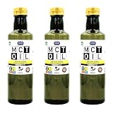 MCTオイル 500ml （原材料ココナッツ由来100％ 無添加 中鎖脂肪酸オイル） ワンタッチキャップで注ぎやすい 軽くてうれしい遮光ペットボトル （500ml X 3本）