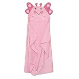 Just Born Love to Bathe Puppet Towel, Pink Butterfly by Just Born