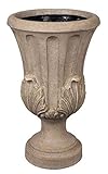 BirdRock Garden Roman Acanthus Urn - Aged Granite | Indoor Outdoor Planter Urn [並行輸入品]
