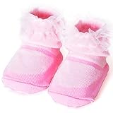 春夏秋 可愛い 柔らかい 快適 ベビーソックス 立体靴下 新生児 赤ちゃん お姫様 靴下 ソックス 滑り止め靴下 出産祝い 人気 贈り物 ギフト レースボーダー