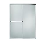 スターリング配管660b-52s Bathドアバイパス65 " H x 47 – 52 " W Hammeredガラスシルバー