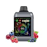 【35000回吸引】使い捨て電子タバコ AIVONO 35000パフ 使い捨てVAPEキット調整可能 メッシュコイル E-リキッドとバッテリーの残量表示 28ml 大容量 Type-C 爆煙 持ち運び シーシャ ニコチンなしタバコなし (ミックスベリー)