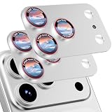 iphone 17 pro max 用 カメラ保護 フィルム アルミ合金製 強化ガラス 全面保護 2枚セット いphone17pro max レンズカバー アルミ合金 9H強化ガラス 露出オーバー防止 耐衝撃 高透過率 かっこいい オレンジ