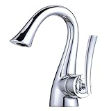 Hiendure ブラス真鍮クローム・ペインティッド 仕上げシングルレバーワンホール洗面所用水栓混合水栓