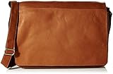Piel Leather 2574 Traditional Messenger - Saddle