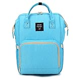 マザーズバッグ ママバッグ　リュック　アウトドアバッグ　おしゃれ　多機能 大容量防水 (ブルー)