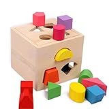 13木製ブロックソーターボックスBaby Toddler Preschool Kidsカラー形状Learningおもちゃ