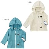 [ミキハウス] MIKIHOUSE 【ダブルＢ】 ダブルガーゼ素材のマリンパーカー (80cm-130cm) 62-3701-614 ブルー 90cm