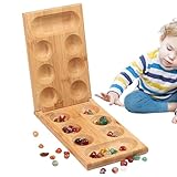 アフリカ マンカラ ボード ゲーム - 魅力的な子供たちがモンテッソーリ ツールをプレイ、アフリカの伝統的なマンカラ ボード ゲーム セット |挑戦的な大人のボードアクティビティ、パズルは子供の批判的思考スキルを刺激します