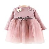 WIN キッズワンピース フォーマル女児 キッズ 服 子供 長袖 女の子 ガールズ ワンピース 韓国スタイル 結婚式 発表会 入園式 入学式 卒園式 卒業式 七五三 パーティー (70cm, ピンク)