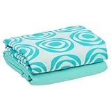 juDanzy 100% Cotton Muslin Swaddle Blankets Set of 2 Large 45"X45" Baby Girl or Boy (Aqua & Turquois