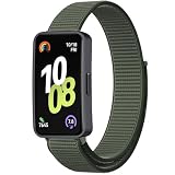 [PONATTENO] 交換バンド For HUAWEI Band 10用交換バンド ベルト マジックテープ式ナイロン 脱着便利 通気性に優れ アクセサリー 工具不要 (アーミーグリーン)