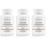 お得な3個セット！オーガニック シナモンパウダー セイロンシナモン 1カプセルに600mg 60カプセル入り Ceylon Cinnamon Supplement [並行輸入品]