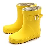 [ケンケンパ] レインブーツ ショート丈 レインブーツ キッズ ジュニア 子供用 KP-009 雨 靴 03.イエロー 20cm