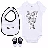 NIKE(ナイキ) 0-6months ホワイトJUST DO IT.半袖ボディースーツ超豪華3点セット 0-6months（身長約60-70cm） [並行輸入品]