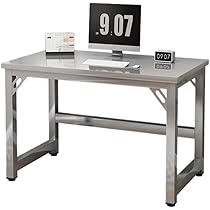 ステンレススチールPCデスク・作業台 Amazon.co.jp: デスク ステンレススチール コンピューターデスク