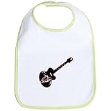 CafePress Flaming Gibson Guitar Bib - Standard Kiwi by CafePress