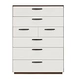 Alpha Takaba Co.,Ltd. カラフルチェストシリーズ リリーブラウン 100cm幅6段 取っ手ブラック