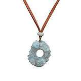 ノースポール 夜光貝 レザー ペンダント (合皮 オレンジ色)