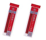【２個セット】（１５本入り×２個で合計３０本）不易(フエキ) 建築用シャープペンシル0.9mm替芯 赤