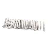 uxcell ダイヤモンドコーティングポイントマウント メタル製シルバートーン 6mmシャンク径 60mm長さ 20個入り