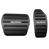BOYOUS【最新型】日産 ノート 新型オーラ E13系（2021年9月～）アルミ ペダル 工具不要 AURA 専用設計 ブレーキ アクセル カバー 防キズ 防汚れ 滑り止め 2点セット（ブラック）