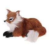 Kesoto かわいい　シミュレーション　きつね　ぬいぐるみ　動物玩具　ホーム　デコレーション　飾り　3色 - #2