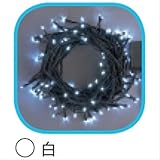 コロナ産業 LEDストレートコード200球（ブラックコード）/連結専用/電源部別売り LNR200W　LED色：白色　【イルミネーションライト】