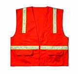 Custom Leathercraft SV154X Economy Surveyor's Vest, 4X-Large, Orange by Custom Leathercraft